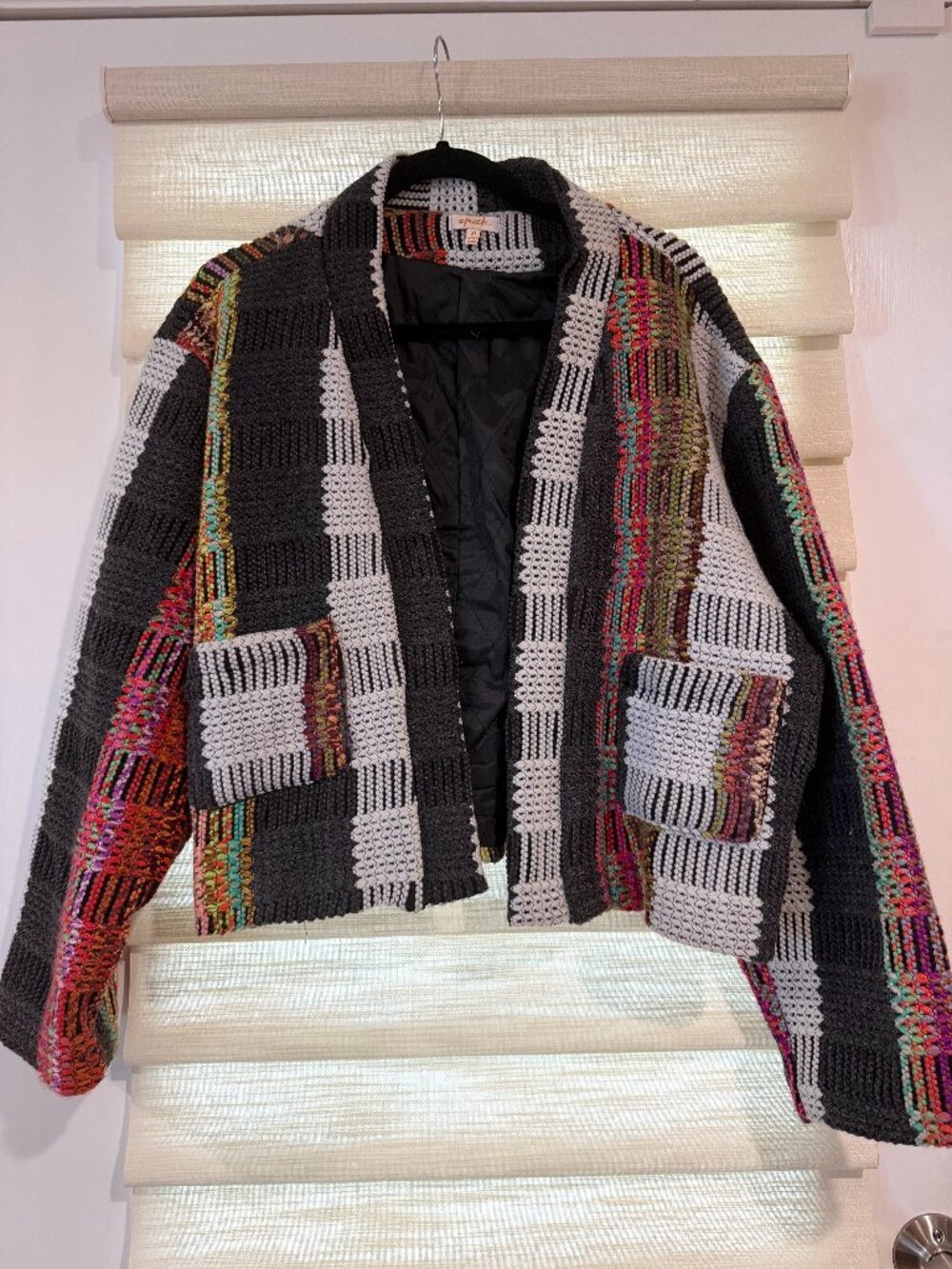 multicolor quilted jacket (size XL)